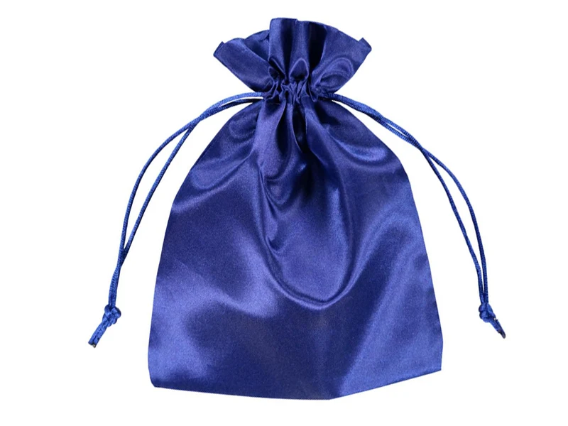 Custom satin drawstring pouches