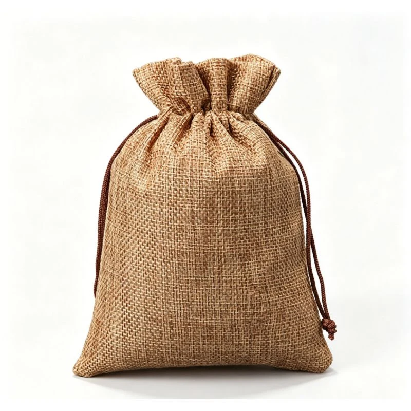 Printed linen zippered cosmetic pouch