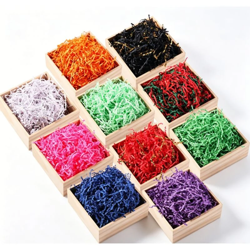 Colorful crinkle paper packaging filler for gift boxes