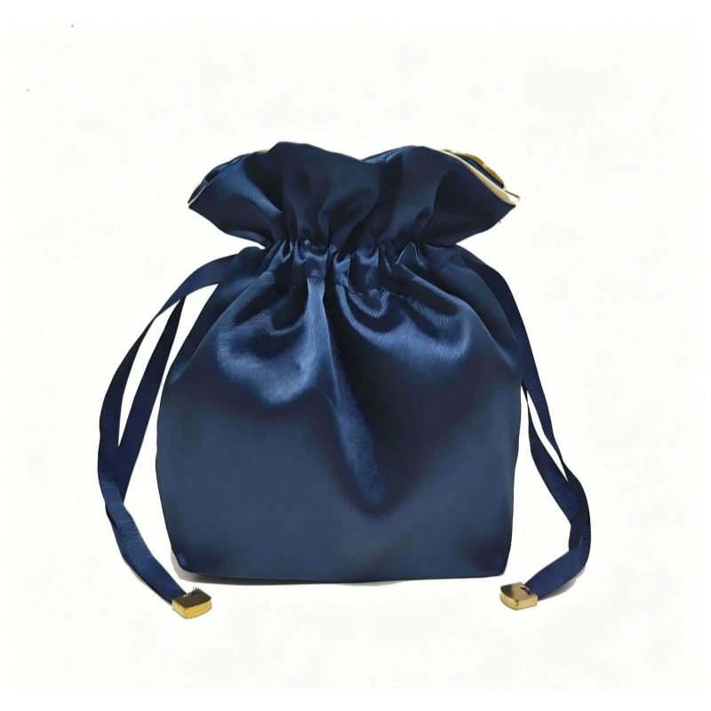 Custom satin drawstring jewelry pouch — Genesis Bags