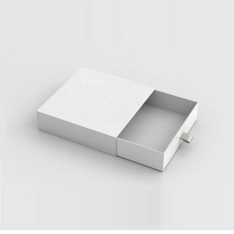 Plain white kraft sliding drawer box